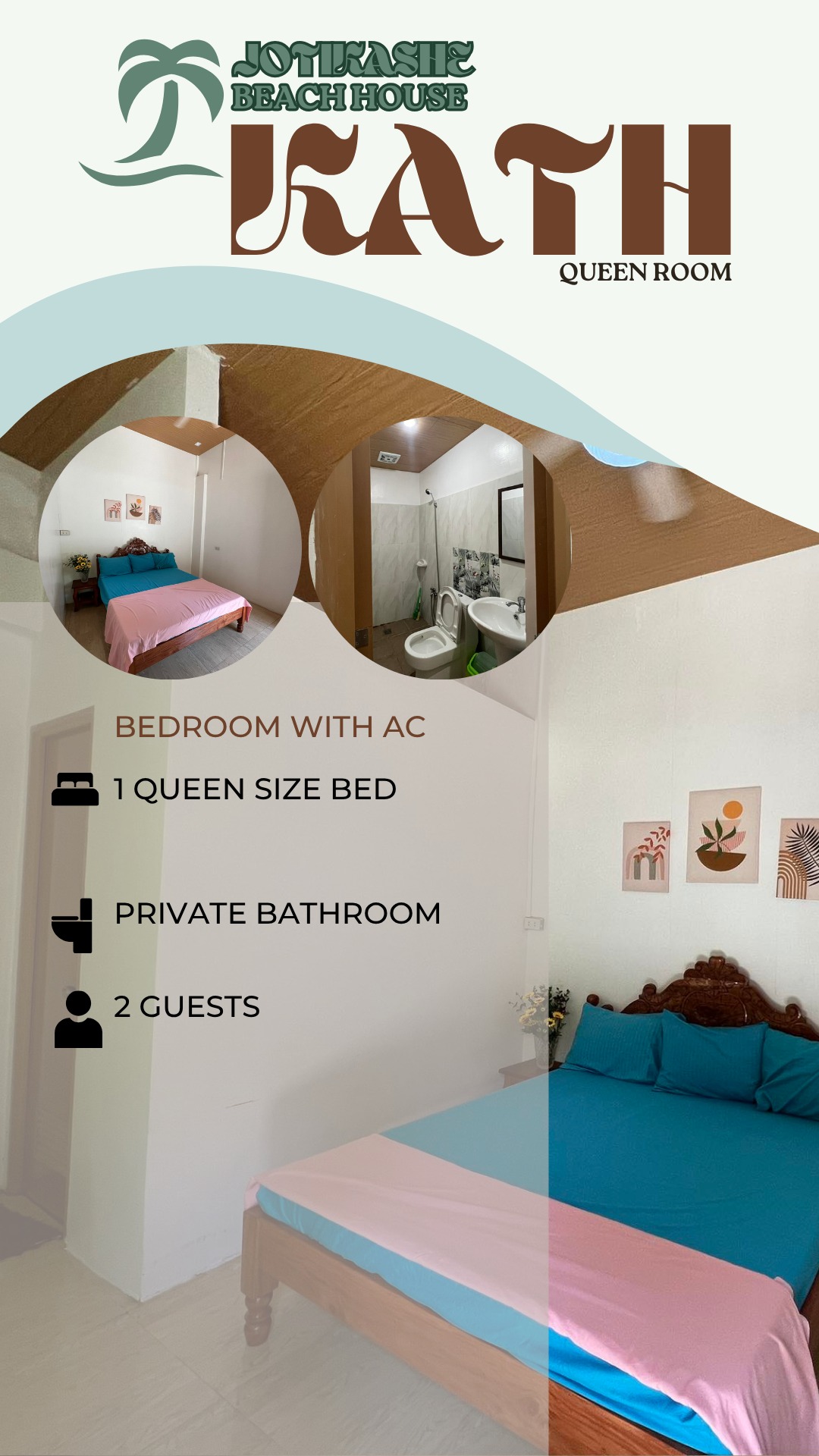 Beach house accommodation and surroundings